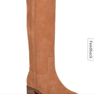 Marc Fisher Impulsa tan suede knee high boots